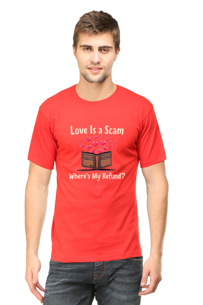 Mens  Classic Tshirt-Love is scam
