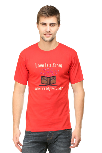 Mens  Classic Tshirt-Love is scam