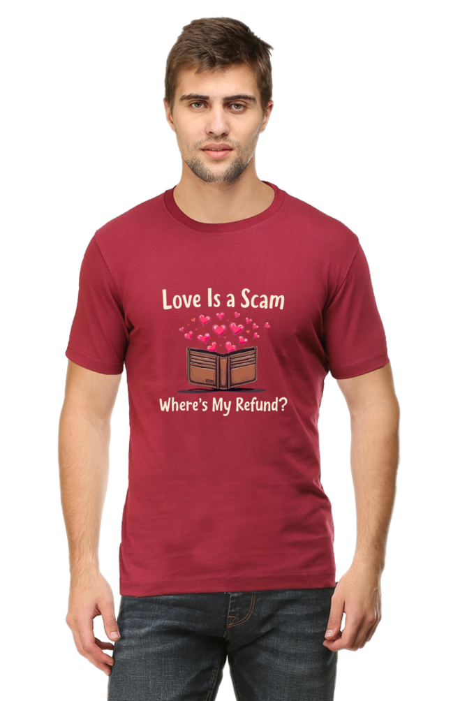 Mens  Classic Tshirt-Love is scam