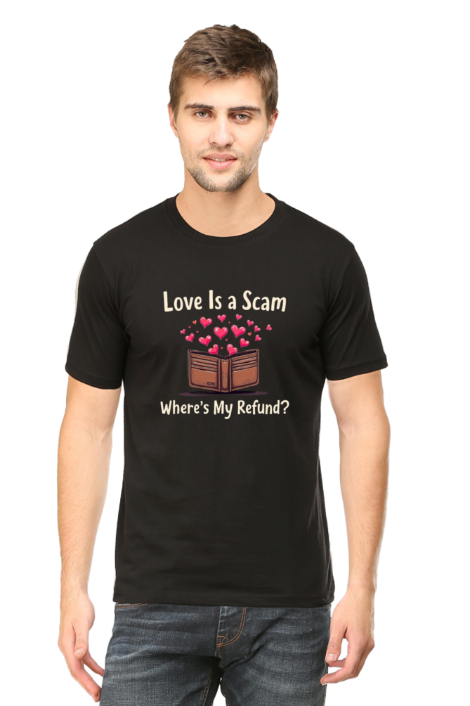 Mens  Classic Tshirt-Love is scam