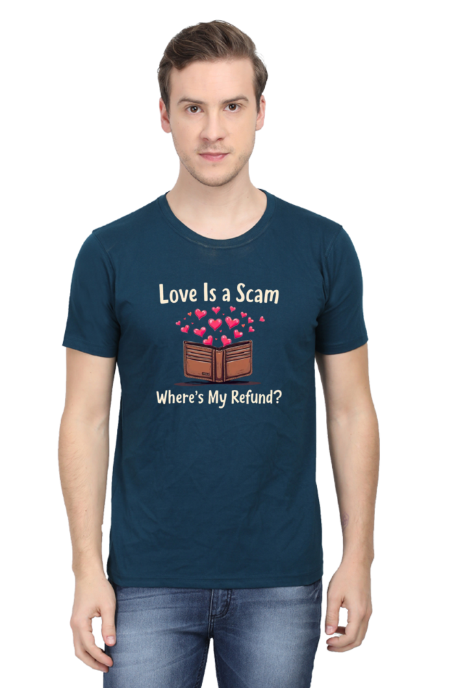 Mens  Classic Tshirt-Love is scam
