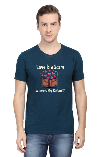 Mens  Classic Tshirt-Love is scam