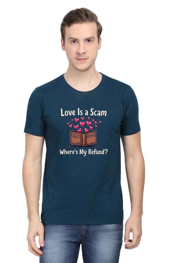 Mens  Classic Tshirt-Love is scam