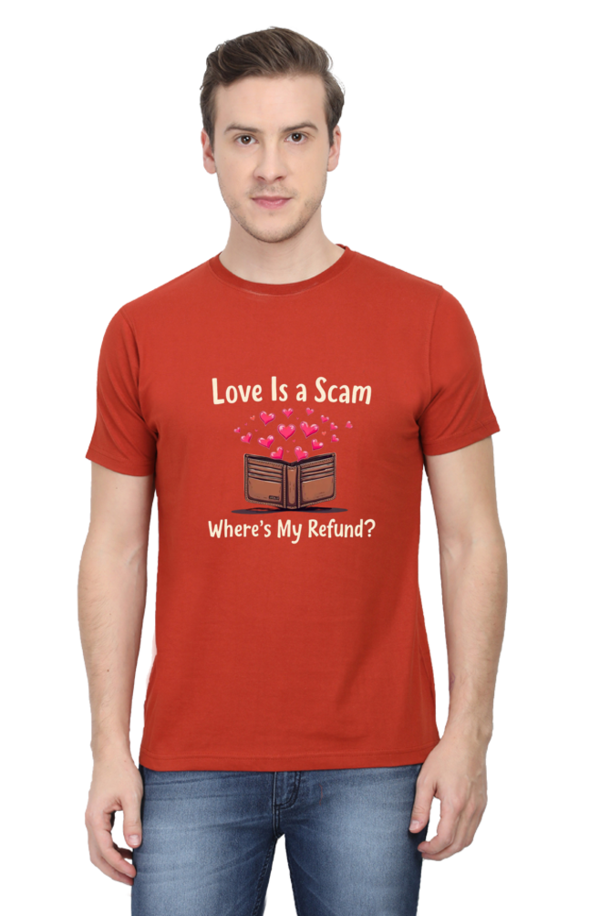 Mens  Classic Tshirt-Love is scam