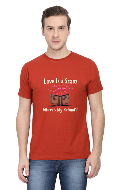 Mens  Classic Tshirt-Love is scam