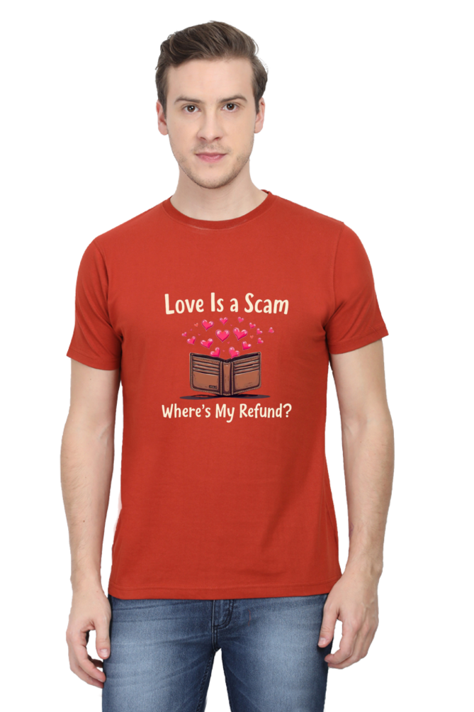 Mens  Classic Tshirt-Love is scam