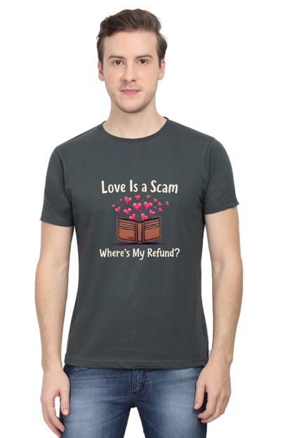 Mens  Classic Tshirt-Love is scam
