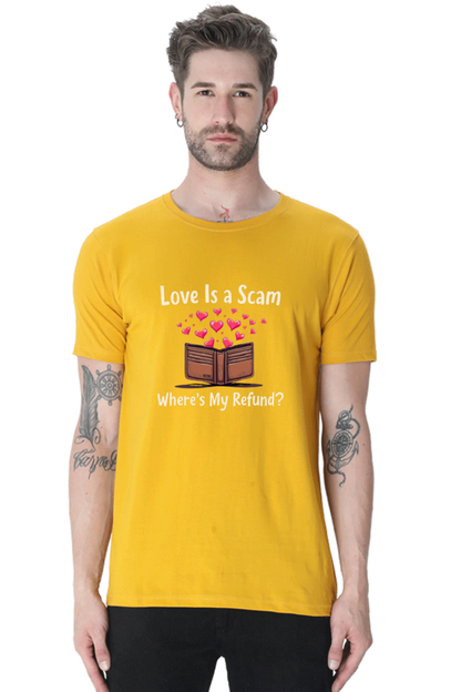 Mens  Classic Tshirt-Love is scam