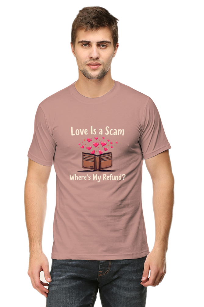 Mens  Classic Tshirt-Love is scam