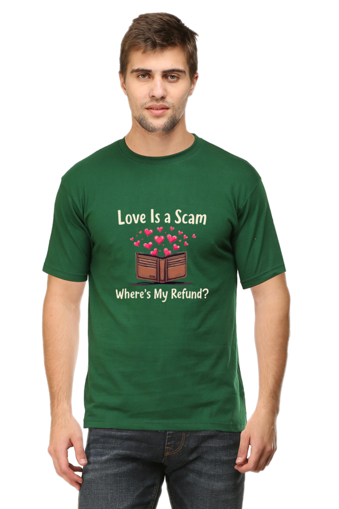 Mens  Classic Tshirt-Love is scam