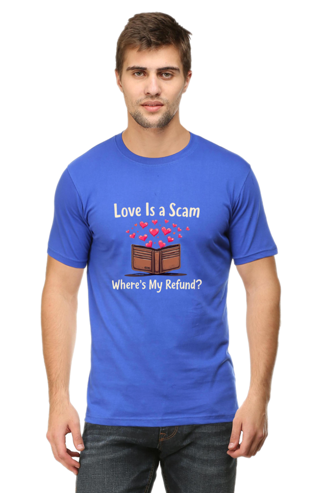 Mens  Classic Tshirt-Love is scam