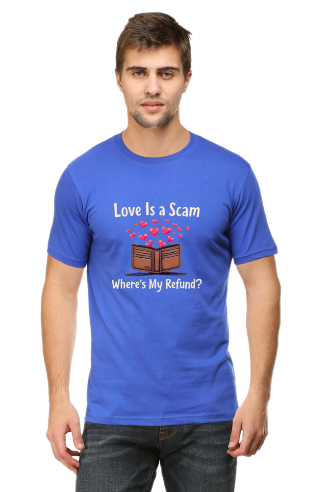 Mens  Classic Tshirt-Love is scam